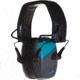 Girls With Guns Shield Low-Profile Electronic Earmuffs, 24 dB NRR, ANSI S3.19 &amp; CE EN352-1 Hearing Protection Rated, Gray/Teal/Black, One Size, 2348