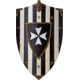 Gladius Hospitaliers Wooden Shield, 28.5 x 18.75, 877