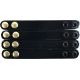 Gould &amp; Goodrich Leather Belt Keepers, Double Brass Snap, 4-Pack, Black, B76-4BR