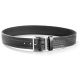 Gould &amp; Goodrich Pants Garrison Belt, 46, Nickel Buckle, Black Weave, B52-46W