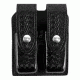 Gould &amp; Goodrich Double Magazine Case w/Snap Closure, Brass Snap - 1911 Single Stack, Black, B627-2BR
