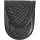 Gould &amp; Goodrich Round Bottom Single Handcuff Case, Hidden Snap, Black Weave, B583W