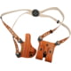 Gould &amp; Goodrich Shoulder Concealment OWB Belt Holster, Glock 17/19/22/23/30, Left Hand, Chestnut Brown, 804-G17LH