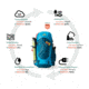 Gregory Amber 68L Backpack, Coral Blue, 149387-7197