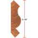 Grizzly Industrial 3-1/2in. Crown Moulding - 1in. Bore C2208