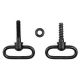 GrovTec US Non-Detachable Locking Swivel Set, Machine Screw Fore End - 1in Loops, Black, GTSW76