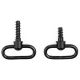 GrovTec US Non-Detachable Locking Swivel Set, Wood Screw Fore End - 1in Loops, Black, GTSW78