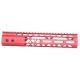 Guntec USA Air Lite M-Lok Free Floating Handguard w/Monolithic Top Rail, 10in, Red, GT-10MLK-AL-RED