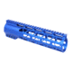 Guntec USA 10in AIR-LOK Series M-LOK Compression Free Floating Handguard With Monolithic Top Rail .308 Cal, Anodized Blue, GT-10ALC-308-BLUE