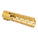 Guntec USA 10in AIR-LOK Series M-LOK Compression Free Floating Handguard With Monolithic Top Rail .308 Cal, Anodized Gold, GT-10ALC-308-GOLD