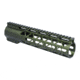 Guntec USA 10in AIR-LOK Series M-LOK Compression Free Floating Handguard With Monolithic Top Rail .308 Cal, Anodized Green, GT-10ALC-308-GREEN