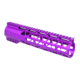 Guntec USA 10in AIR-LOK Series M-LOK Compression Free Floating Handguard With Monolithic Top Rail .308 Cal, Anodized Purple, GT-10ALC-308-PURPLE