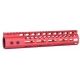 Guntec USA Ultra Lightweight Thin M-Lok Free Floating Handguard w/Monolithic Top Rail, 10in, Red, GT-10MLK-RED