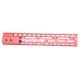 Guntec USA Air Lite M-Lok Free Floating Handguard w/Monolithic Top Rail, 12in, Red, GT-12MLK-AL-RED