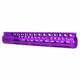 Guntec USA 12in Ultra Lightweight Thin M-Lok System Free Floating Handguard With Monolithic Top Rail, Anodized Purple, GT-12MLK-PURPLE
