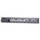 Guntec USA .308 Caliber Air Lite Series M-LOK System Free Floating Handguard w/Monolithic Top Rail, 15in, Black, GT-15MLK-AL-308