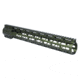 Guntec USA 15in AIR-LOK Series M-LOK Compression Free Floating Handguard With Monolithic Top Rail .308 Cal, Anodized Green, GT-15ALC-308-GREEN