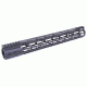 Guntec USA Mod Lite Skeletonized M-Lok Free Floating Handguard w/Monolithic Top Rail, 15in, Black, GT-15MDLTE