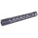 Guntec USA Mod Lite Skeletonized M-Lok Free Floating Handguard w/Monolithic Top Rail, 15in, Black, GT-15MDLTE