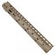 Guntec USA Ultra Lightweight Thin M-Lok Free Floating Handguard w/Monolithic Top Rail, 15in, Cerakote Flat Dark Earth, GT-15MLK-FDE
