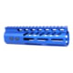 Guntec USA .308 Caliber Ultra Lightweight Thin M-LOK System Free Floating Handguard w/Monolithic Top Rail, 7in, Anodized Blue, GT-7MLK-308-BLUE