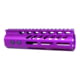 Guntec USA .308 Caliber Ultra Lightweight Thin M-LOK System Free Floating Handguard w/Monolithic Top Rail, 7in, Anodized Purple, GT-7MLK-308-PURPLE