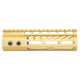 Guntec USA 6.75'' ULtra Lightweight Thin M-LOK Free Floating Handguard w/ Monolithic Top Rail, Anodized Gold, GT-675MLK-GOLD