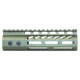 Guntec USA 6.75 ULtra Lightweight Thin M-LOK Free Floating Handguard w/ Monolithic Top Rail, Anodized Green, GT-675MLK-GREEN