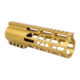 Guntec USA 7in .308 Caliber AIR-LOK Series M-LOK Compression Free Floating Handguard With Monolithic Top Rail, Anodized Gold, GT-7ALC-308-GOLD