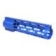 Guntec USA 9in .308 Caliber AIR-LOK Series M-LOK Compression Free Floating Handguard With Monolithic Top Rail, Anodized Blue, GT-9ALC-308-BLUE