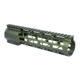 Guntec USA 9in .308 Caliber AIR-LOK Series M-LOK Compression Free Floating Handguard With Monolithic Top Rail, Anodized Green, GT-9ALC-308-GREEN