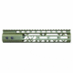 Guntec USA Air Lite M-LOK Free Floating Handguard w/Monolithic Top Rail, 10in, Green, GT-10MLK-AL-GREEN