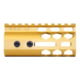 Guntec USA Air Lite Series Honeycomb M-LOK Free Floating Handguard w/ Monolithic Top Rail, 4in, Anodized Gold, GT-4HC-AL-MLK-GOLD