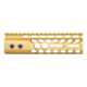 Guntec USA Air Lite Series Honeycomb M-LOK Free Floating Handguard w/ Monolithic Top Rail, 7in, Anodized Gold, GT-7HC-AL-MLK-GOLD