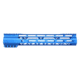 Guntec USA AIR-LOK Series M-LOK Compression Gen 2 Free Floating Handguard w/Monolithic Top Rail, 12in, Blue, GT-12ALC-G2-BLUE