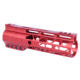 Guntec USA AIR-LOK Series M-LOK Compression Gen 2 Free Floating Handguard w/Monolithic Top Rail, 7in, Red, GT-7ALC-G2-RED