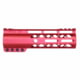 Guntec USA AIR-LOK Series M-LOK Compression Gen 2 Free Floating Handguard w/Monolithic Top Rail, 7in, Red, GT-7ALC-G2-RED