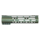 Guntec USA AIR-LOK Series M-LOK Compression Gen 2 Free Floating Handguard w/Monolithic Top Rail, 9in, Green, GT-9ALC-G2-GREEN