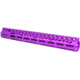 Guntec USA AR-15 15in Ultra Lightweight Thin M-LOK System Free Floating Handguard w/ Monolithic Top Rail, Anodized Purple, GT-15MLK-PURPLE