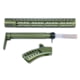 Guntec USA AR-15 Compliant Ultra Furniture Set, Anodized Green, AR-COMP-SET-GREEN