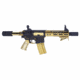 Guntec USA AR-15 Ultra Lightweight Thin M-LOK Free Floating Handguard w/ Monolithic Top Rail, 7in, Gold Plated, GT-7MLK-GLD