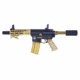Guntec USA AR-15 Ultra Lightweight Thin M-LOK Free Floating Handguard w/ Monolithic Top Rail, 7in, Gold Plated, GT-7MLK-GLD