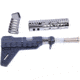 Guntec USA AR-15 Pistol Furniture Set W/Micro Breach Pistol Brace Black Chrome, Black Chrome, AR-PISTOL-SET-MLK-PB-BC