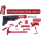 Guntec USA AR-15 Ultimate Rifle Kit, Anodized Red, ULT-RK-RED