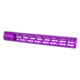 Guntec USA MOD LITE Skeletonized Series M-LOK Free Floating Handguard w/ Monolithic Top Rail, 15in, Anodized Purple, GT-15MDLTE-PURPLE