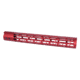 Guntec USA MOD LITE Skeletonized Series M-LOK Free Floating Handguard w/ Monolithic Top Rail, 15in, Anodized Red, GT-15MDLTE-RED