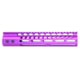 Guntec USA Ultra Lightweight Thin M-LOK System Free Floating Handguard w/Monolithic Top Rail, 10in, Purple, GT-10MLK-PURPLE