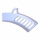 Guntec USA Ultralight Series Skeletonized Aluminum Featureless Grip, Anodized Grey, ULS-FG-GREY