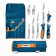 Havalon Talon Fish Interchangeable Fixed Blade Knife Set, 4 Blades, Roll-Pack, Box, Blue/Orange, XTI-TF