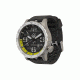 Hazard 4 Heavy Water Diver, 50mm Titanium GMT Watch with Tritium, Black Dial, White Texts, Green/Yellow Tritium, HWD-TI-G-Y-KW-GGYG